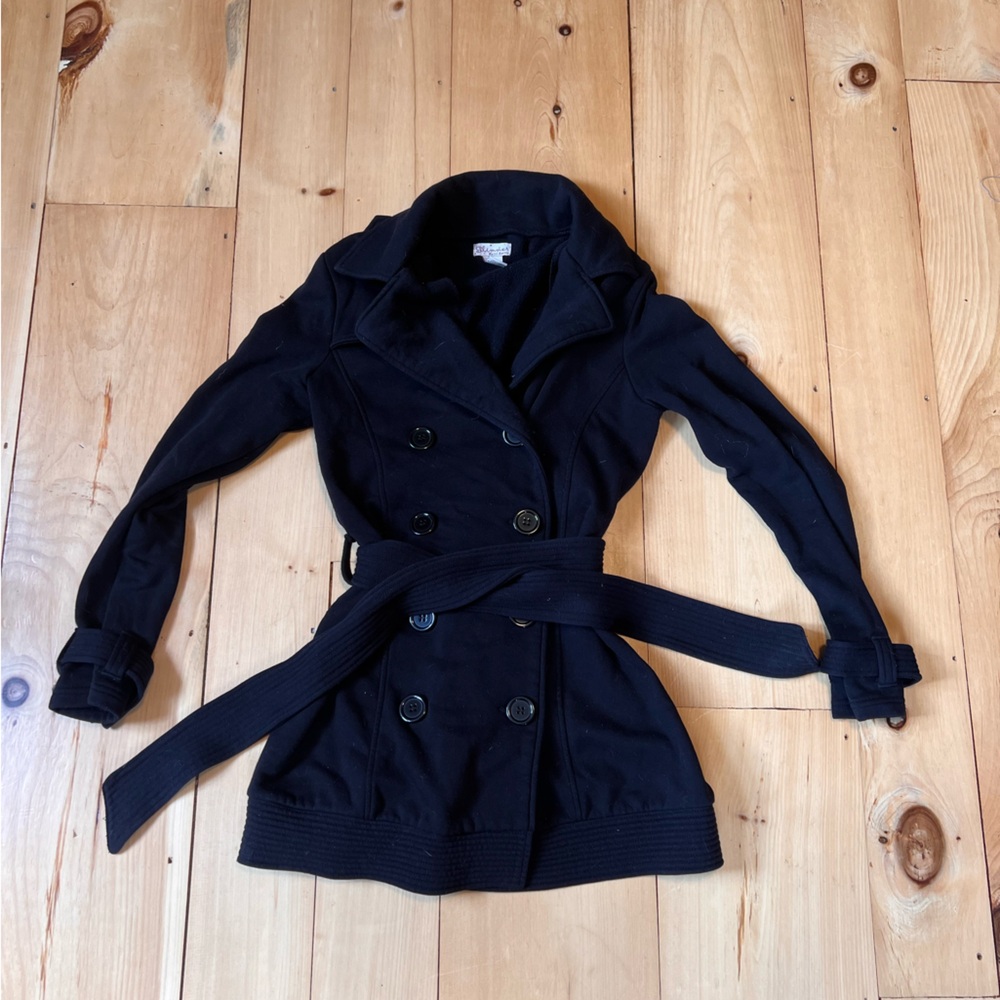 Elegant Black Pea Coat for Women